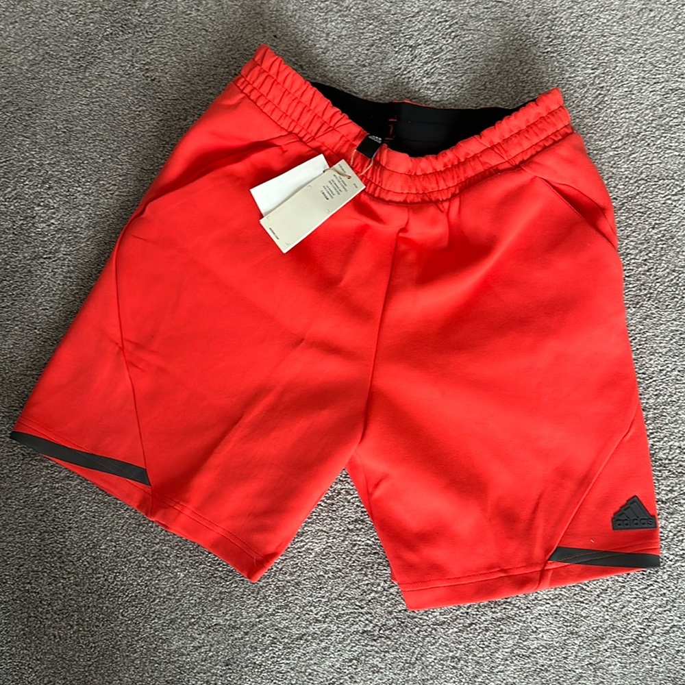 NWT adidas fleece cotton poly 7” short